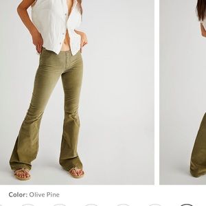 Free people pull on corduroy flare
